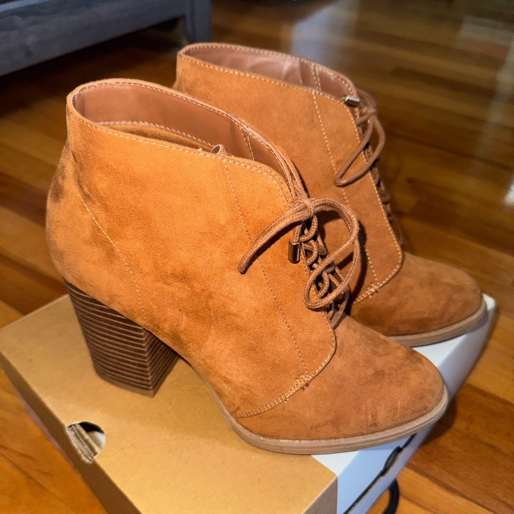 Call It Spring Brown Suede Ankle Booties